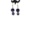 Boucles d'oreilles mauve foncé dark Purple agate earrings