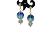 Boucles d'oreilles pavé de cristal bleu