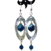 Boucles d'oreilles bleu agate blue earrings