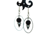 Boucles d'oreilles noir agate black earrings