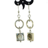 boucle d'oreille noir de mer - black sea shell earrings